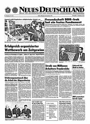 Neues Deutschland Online-Archiv vom 20.11.1974