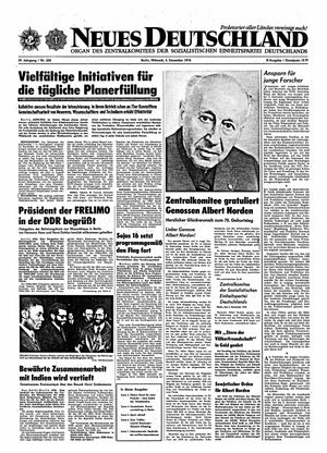 Neues Deutschland Online-Archiv vom 04.12.1974