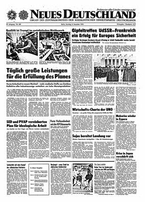 Neues Deutschland Online-Archiv vom 08.12.1974