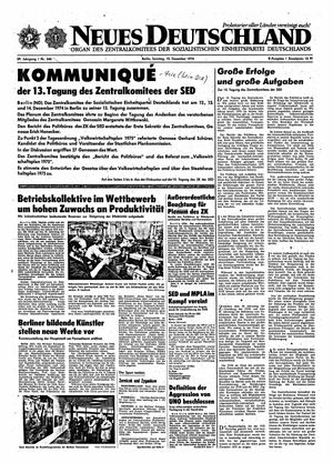 Neues Deutschland Online-Archiv vom 12.12.1974