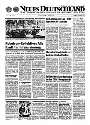 Neues Deutschland Online-Archiv vom 19.12.1974