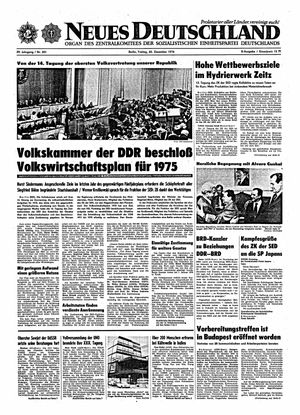 Neues Deutschland Online-Archiv on Dec 20, 1974