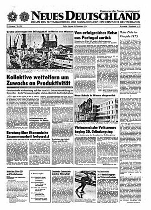 Neues Deutschland Online-Archiv vom 23.12.1974