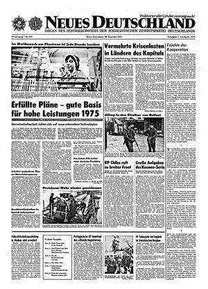 Neues Deutschland Online-Archiv vom 28.12.1974