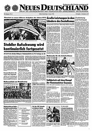 Neues Deutschland Online-Archiv vom 02.01.1975