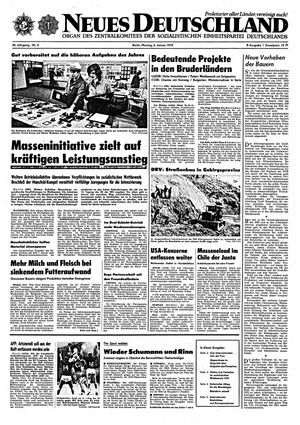 Neues Deutschland Online-Archiv vom 06.01.1975