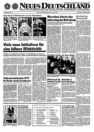 Neues Deutschland Online-Archiv vom 18.01.1975