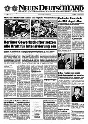Neues Deutschland Online-Archiv vom 21.01.1975
