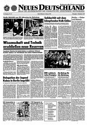 Neues Deutschland Online-Archiv vom 12.02.1975