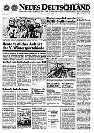 Neues Deutschland Online-Archiv vom 18.02.1975