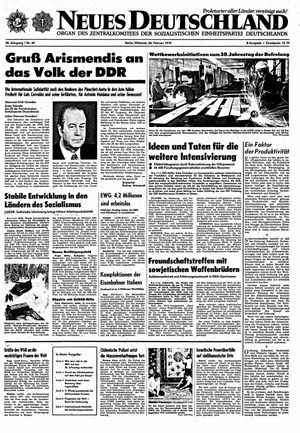 Neues Deutschland Online-Archiv vom 26.02.1975