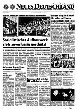 Neues Deutschland Online-Archiv vom 01.03.1975