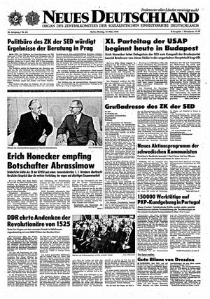 Neues Deutschland Online-Archiv vom 17.03.1975
