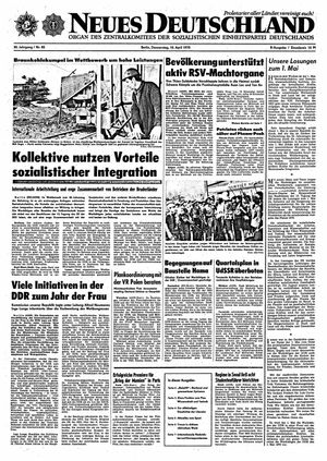 Neues Deutschland Online-Archiv vom 10.04.1975