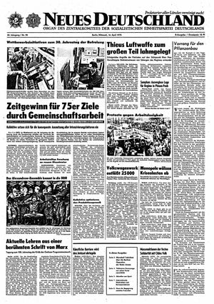 Neues Deutschland Online-Archiv vom 16.04.1975