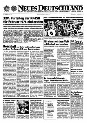 Neues Deutschland Online-Archiv vom 17.04.1975
