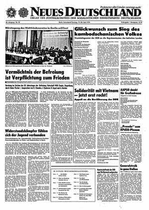 Neues Deutschland Online-Archiv vom 19.04.1975