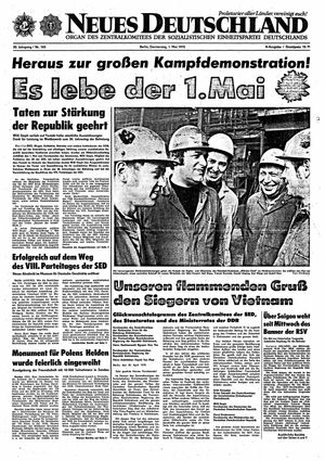 Neues Deutschland Online-Archiv vom 01.05.1975