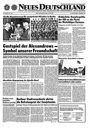 Neues Deutschland Online-Archiv vom 03.05.1975