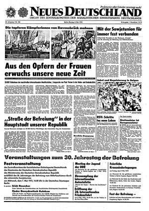 Neues Deutschland Online-Archiv vom 05.05.1975