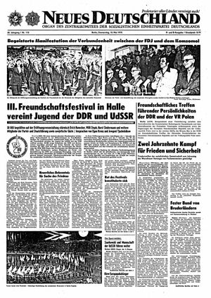 Neues Deutschland Online-Archiv vom 15.05.1975