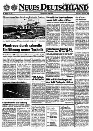 Neues Deutschland Online-Archiv vom 28.05.1975