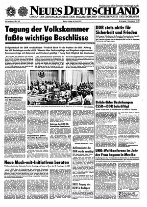 Neues Deutschland Online-Archiv vom 20.06.1975