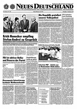 Neues Deutschland Online-Archiv vom 02.07.1975