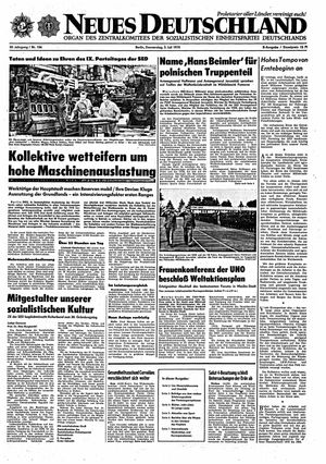 Neues Deutschland Online-Archiv vom 03.07.1975