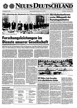 Neues Deutschland Online-Archiv vom 12.07.1975