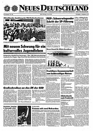 Neues Deutschland Online-Archiv vom 14.07.1975