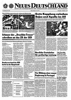 Neues Deutschland Online-Archiv vom 18.07.1975
