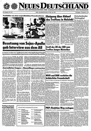 Neues Deutschland Online-Archiv vom 19.07.1975