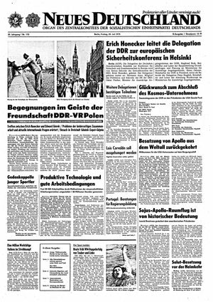 Neues Deutschland Online-Archiv vom 25.07.1975