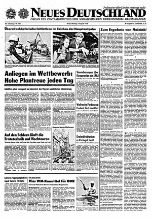 Neues Deutschland Online-Archiv vom 04.08.1975