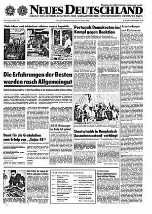 Neues Deutschland Online-Archiv vom 16.08.1975