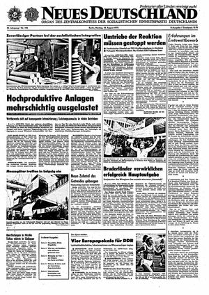 Neues Deutschland Online-Archiv vom 18.08.1975