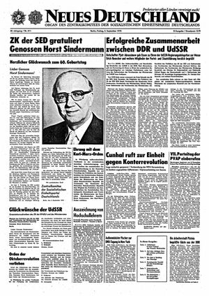 Neues Deutschland Online-Archiv vom 05.09.1975