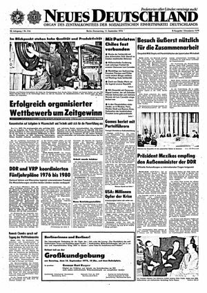Neues Deutschland Online-Archiv vom 11.09.1975