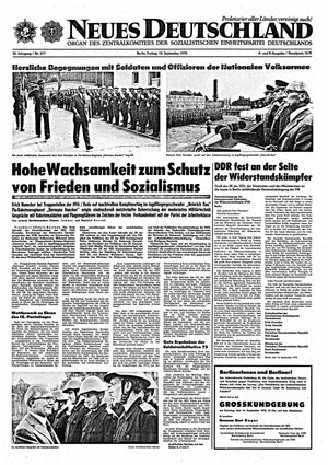 Neues Deutschland Online-Archiv vom 12.09.1975