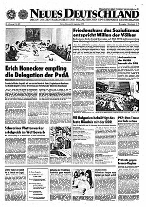 Neues Deutschland Online-Archiv vom 24.09.1975