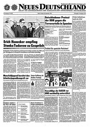 Neues Deutschland Online-Archiv vom 26.09.1975