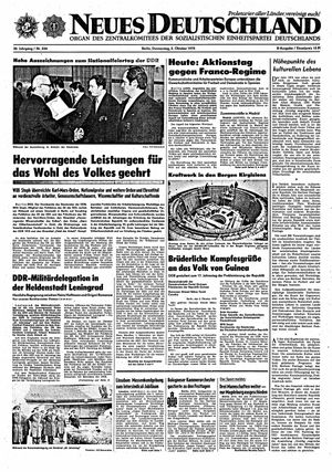 Neues Deutschland Online-Archiv vom 02.10.1975