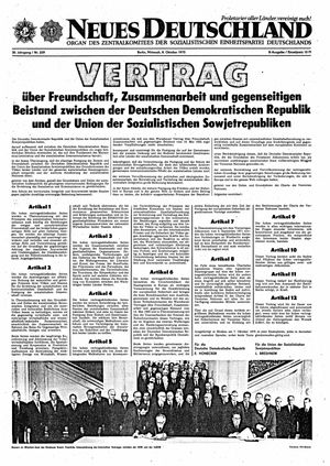 Neues Deutschland Online-Archiv vom 08.10.1975