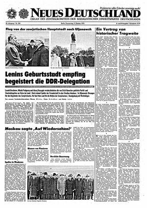 Neues Deutschland Online-Archiv vom 09.10.1975