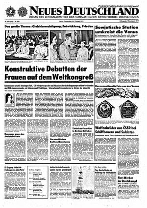 Neues Deutschland Online-Archiv vom 23.10.1975
