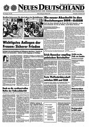 Neues Deutschland Online-Archiv vom 24.10.1975