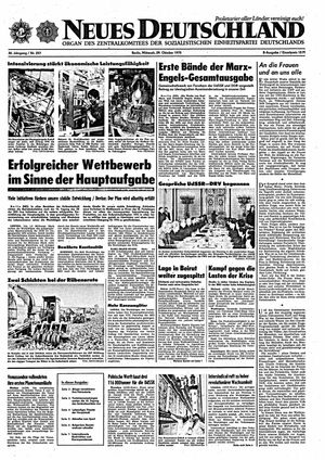 Neues Deutschland Online-Archiv vom 29.10.1975