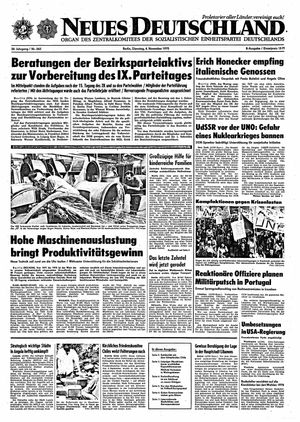 Neues Deutschland Online-Archiv vom 04.11.1975
