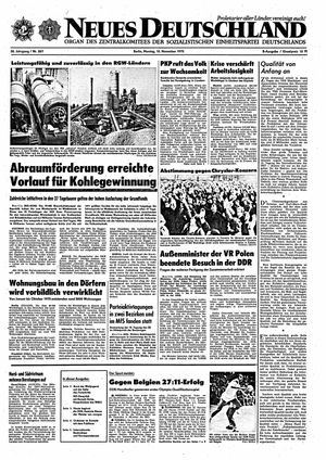Neues Deutschland Online-Archiv vom 10.11.1975